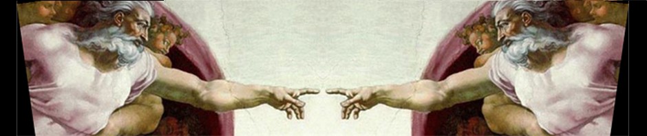 Sistine Chapel inspired illustration of God-realization: "God Touching Himself in Oneness"